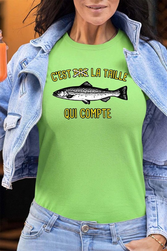 Taille compte poisson - Tshirt Femme - FC-VERT CLAIR