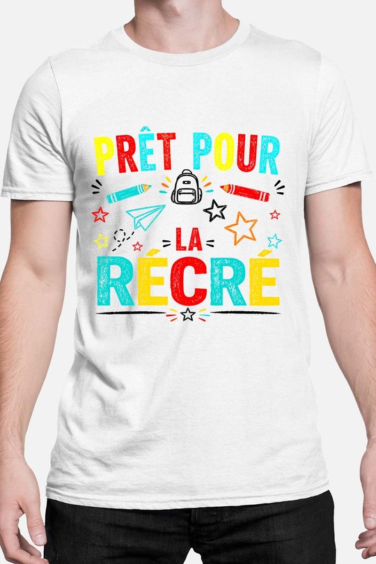 Prêt récré - Tshirt Homme-BLANC