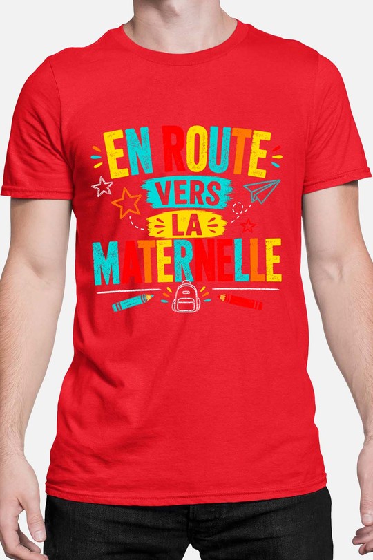 Route maternelle - Tshirt Homme-ROUGE