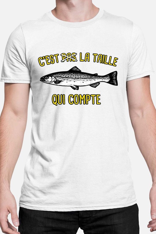 Taille compte poisson - Tshirt Homme-BLANC