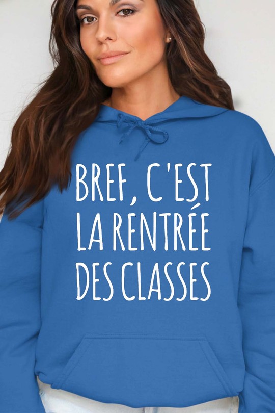 rentree des cmasses - Sweat Capuche Femme-BLEU ROI