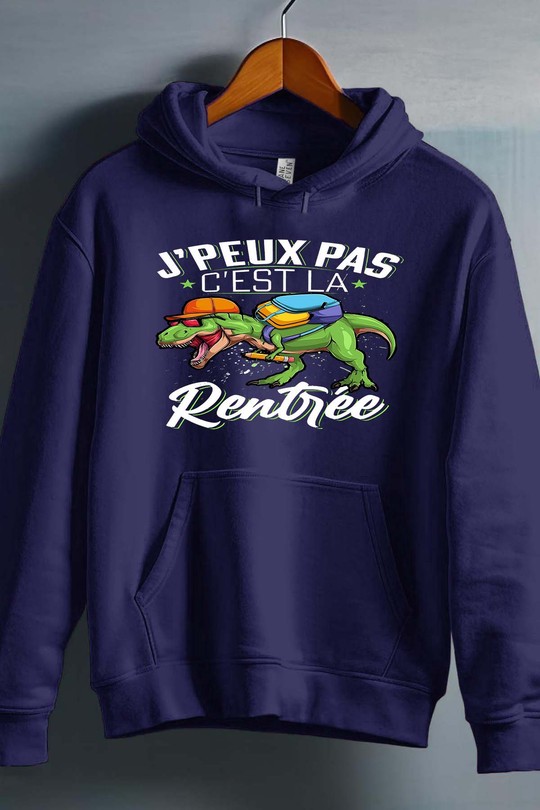 jp pas trex  rentrer - Sweat capuche Homme-MARINE