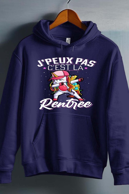 jp pas unicorn rentrer - Sweat capuche Homme-MARINE