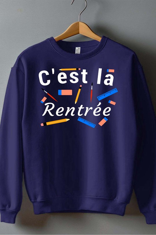 la rentree tools - Sweat Col Rond Homme-MARINE