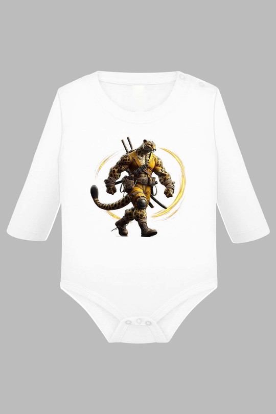 Mutant panther - Body Manche longue bébé-BLANC