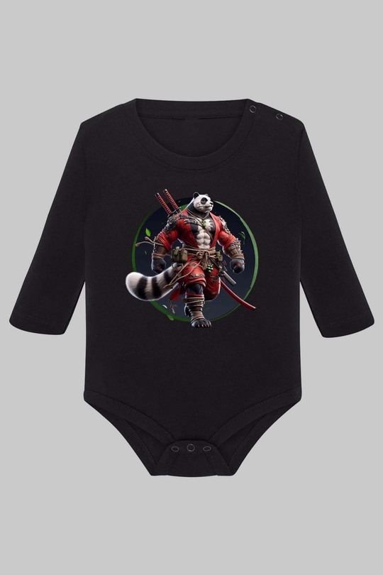 Mutant Racoon - Body Manche longue bébé-NOIR