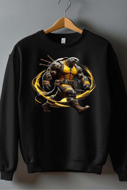 Mutant Tortue - Sweat Col Rond Homme-NOIR