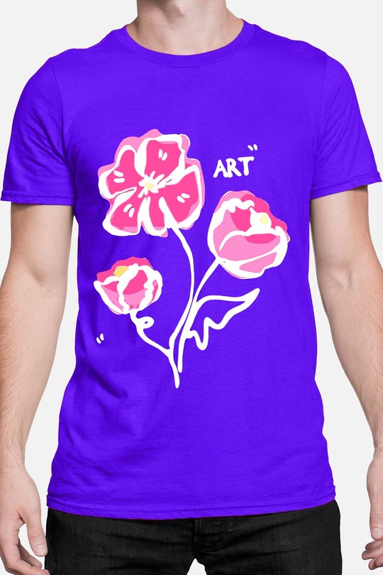 flowr art 3k - Tshirt Homme-BLEU ROI
