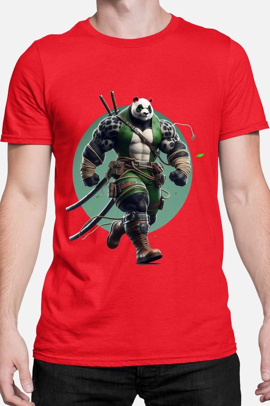 Mutant panda - Tshirt Homme-ROUGE