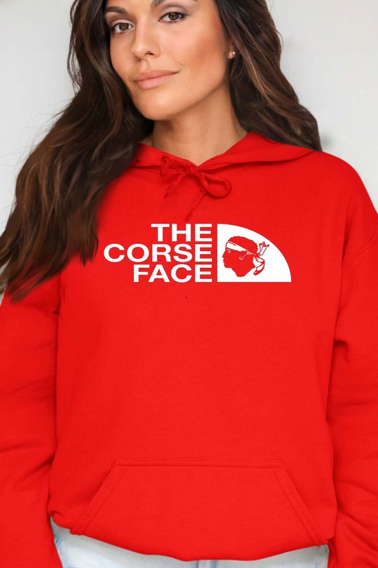 The corse face - Sweat Capuche Femme-ROUGE