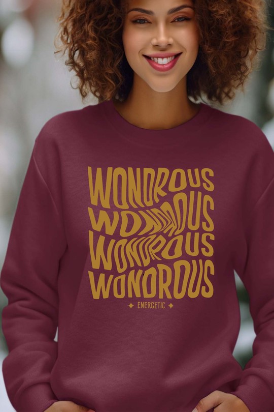 wondrous - Sweat Col Rond Femme-BORDEAUX