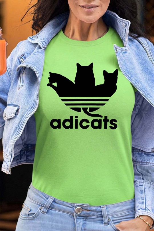 adicats Style - Tshirt Femme - FC-VERT CLAIR