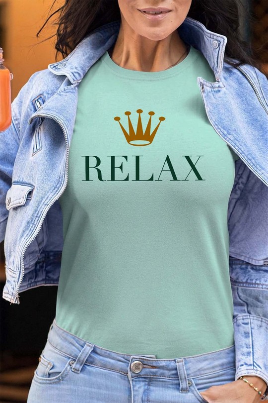 RELAX  crown - Tshirt Femme - FC-VERT D EAU