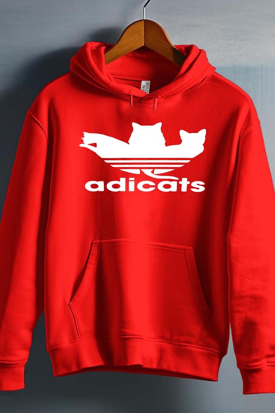 adicats Style - Sweat capuche Homme-ROUGE