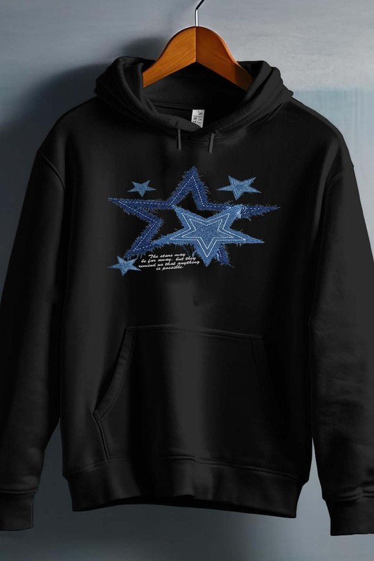 jeans stars - Sweat capuche Homme-NOIR