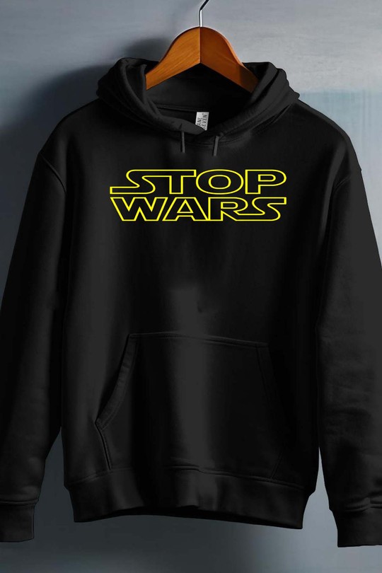 stop wars - Sweat capuche Homme-NOIR