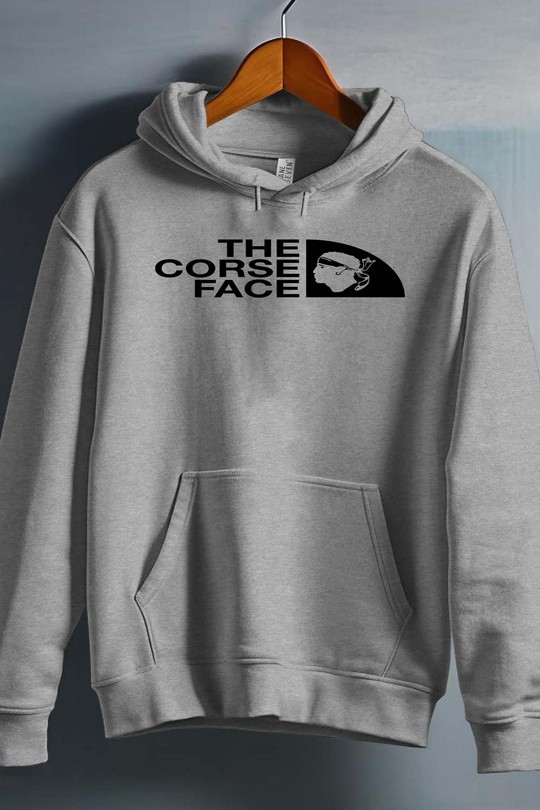 The corse face - Sweat capuche Homme-GRIS