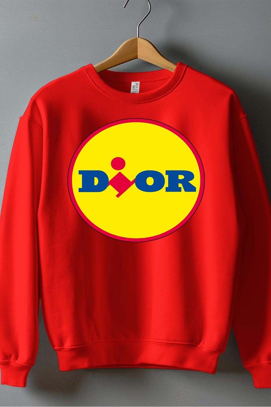 Li dior - Sweat Col Rond Homme-ROUGE