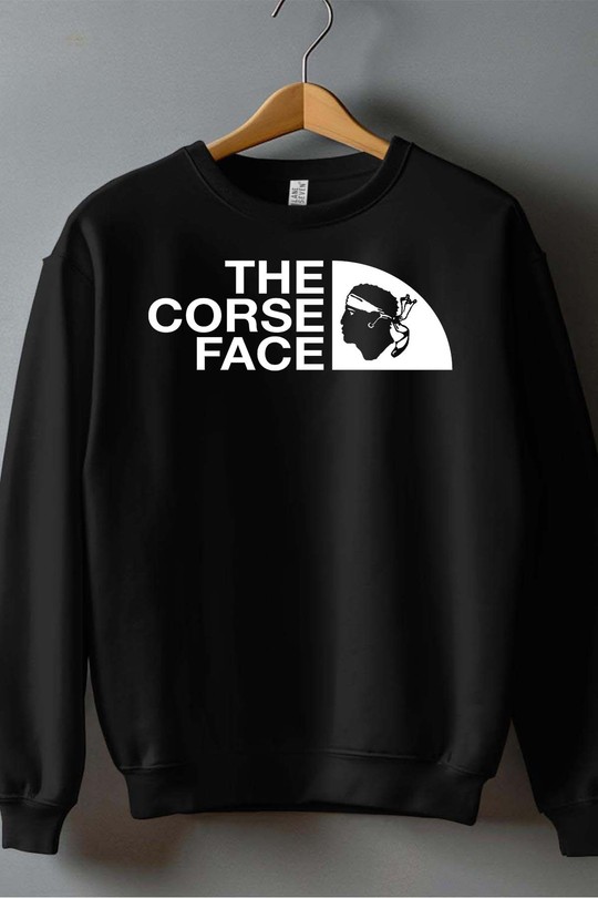 The corse face - Sweat Col Rond Homme-NOIR