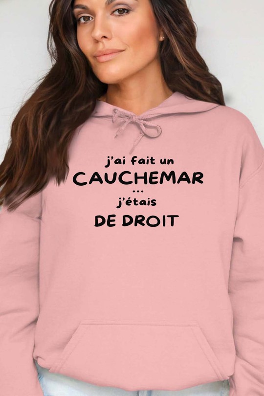 cauchemar de droit - Sweat Capuche Femme-ROSE
