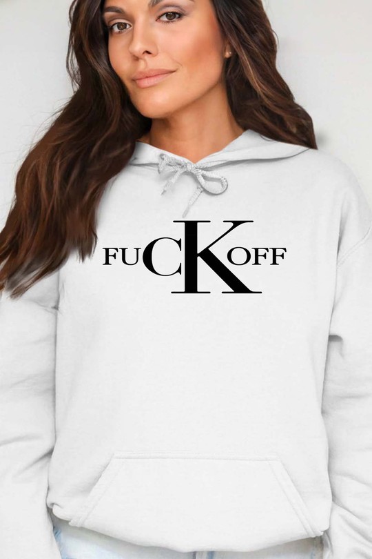 fuCK off - Sweat Capuche Femme-BLANC