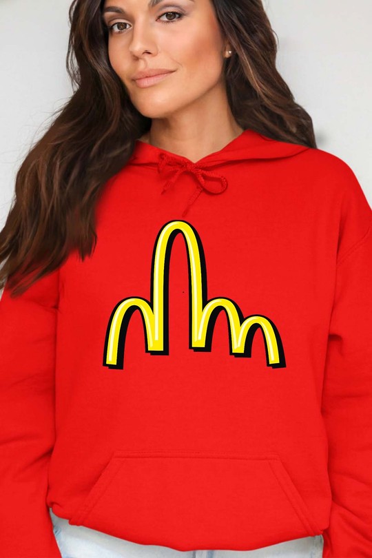 Mc fuck - Sweat Capuche Femme-ROUGE