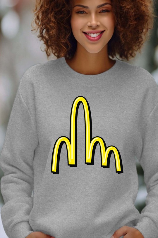 Mc fuck - Sweat Col Rond Femme-GRIS
