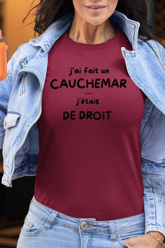 cauchemar de droit - Tshirt Femme-BORDEAUX