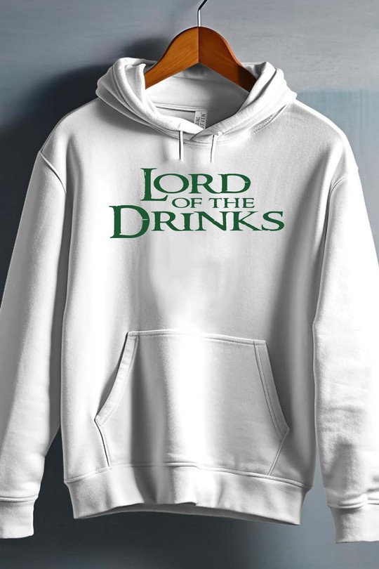 lord of the drinks - Sweat capuche Homme-BLANC