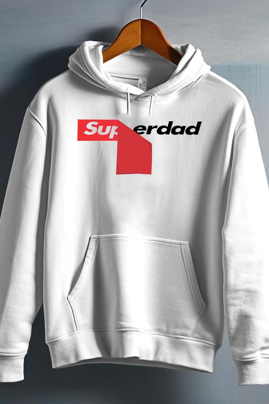 red stick superdad - Sweat capuche Homme-BLANC