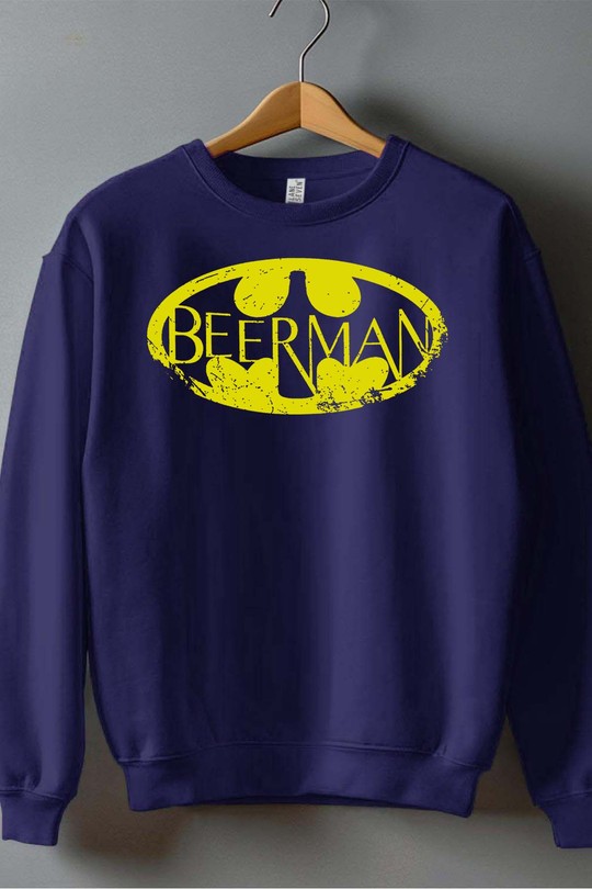 BAtbeerman - Sweat Col Rond Homme-MARINE