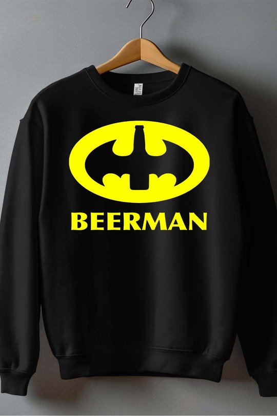 beerman - Sweat Col Rond Homme-NOIR