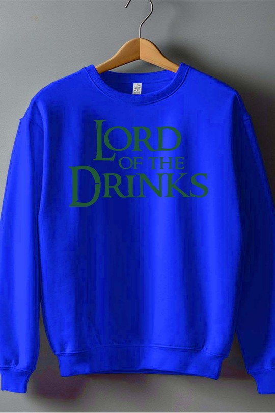 lord of the drinks - Sweat Col Rond Homme-BLEU ROI