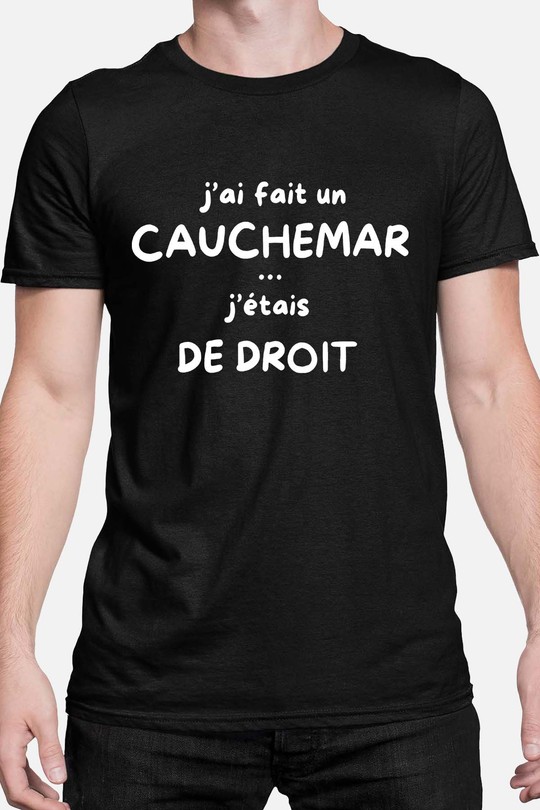 cauchemar de droit - Tshirt Homme-NOIR