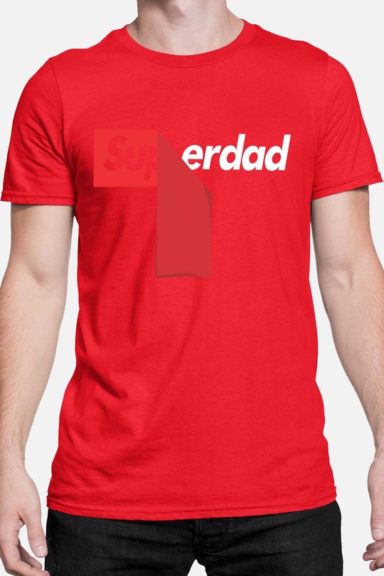 red stick superdad - Tshirt Homme-ROUGE