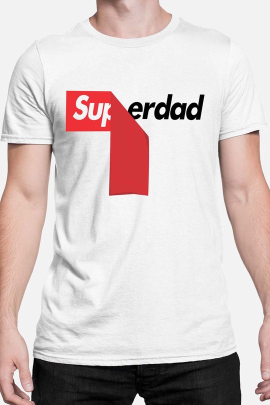 red stick superdad - Tshirt Homme-BLANC