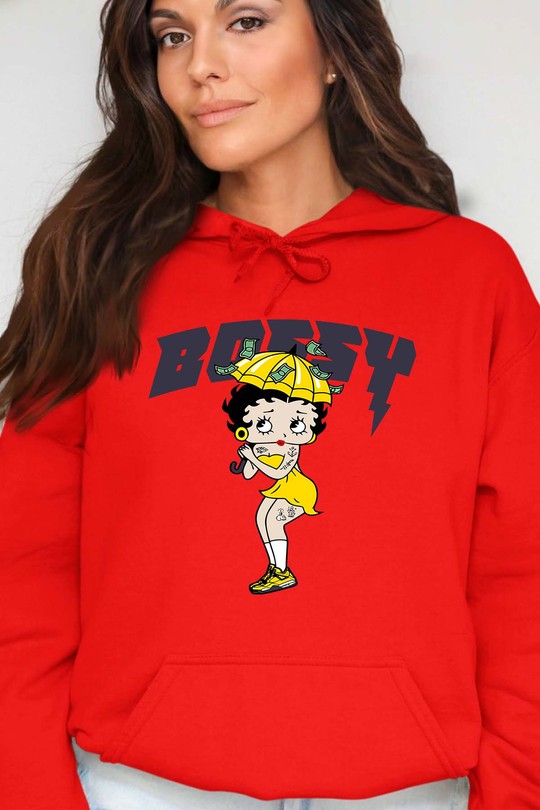 Princesse Urbaine - Sweat Capuche Femme-ROUGE