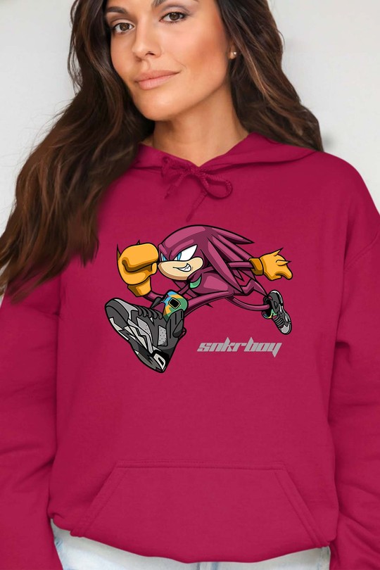 Vitesse Rebelle SONIC - Sweat Capuche Femme-BORDEAUX