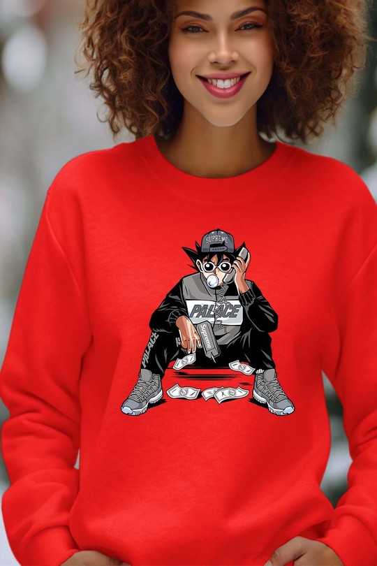 Palace Ssupreme - Sweat Col Rond Femme-ROUGE