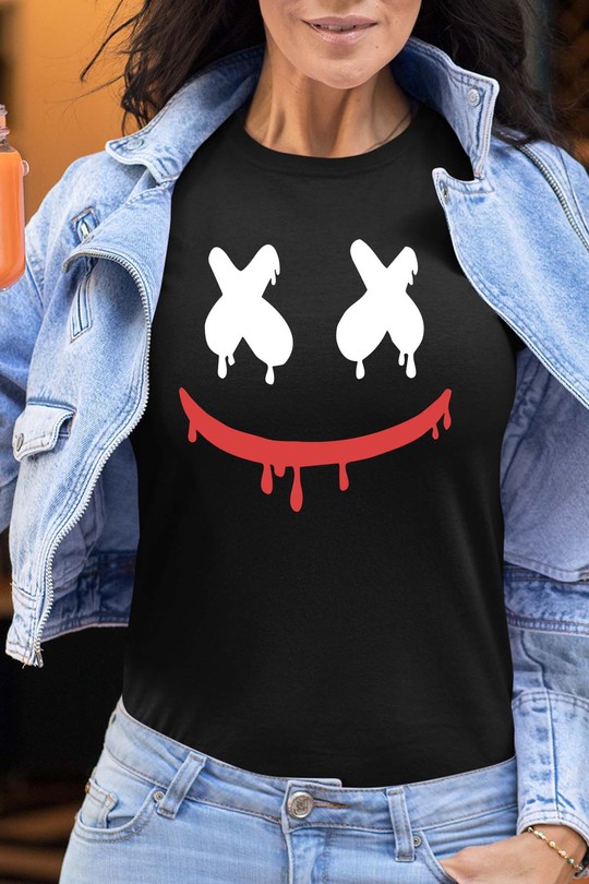 Masque Sombre - Tshirt Femme-NOIR