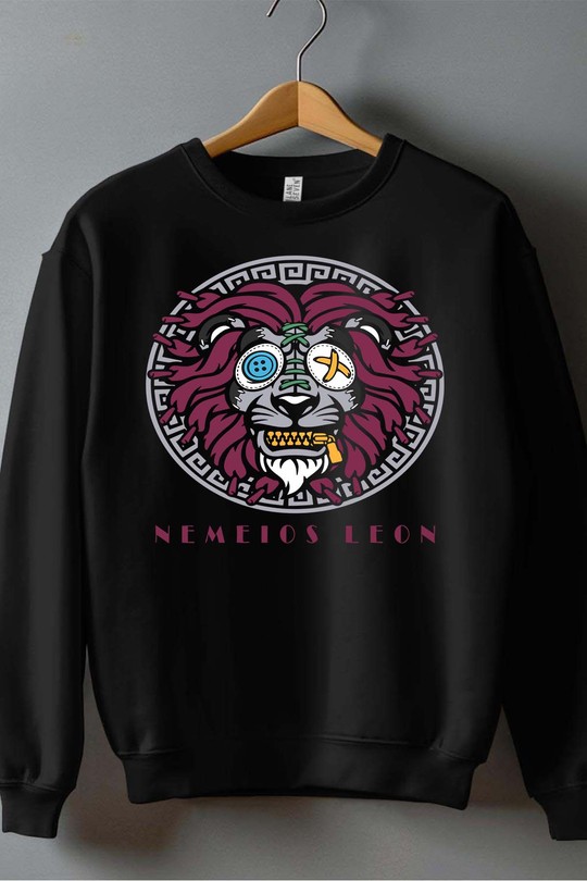 Roi Antique - Sweat Col Rond Garçon-NOIR