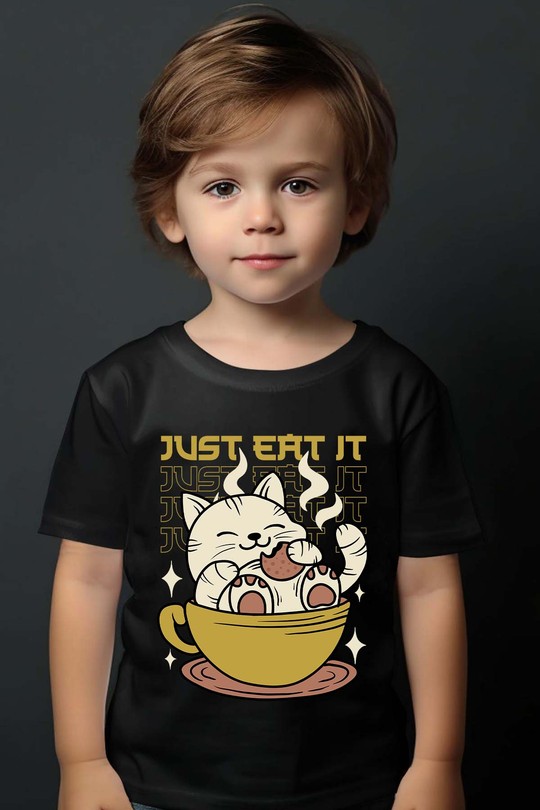 Just Eat It - Tshirt Garçon-NOIR