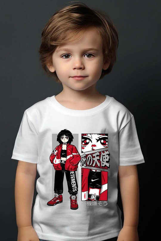 manga Gang Urbain - Tshirt Garçon-BLANC