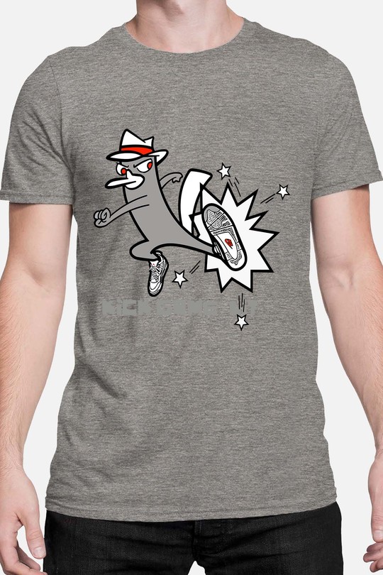 loup kick game - Tshirt Homme-GRIS