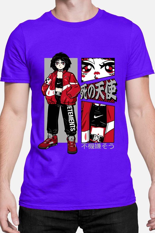 manga Gang Urbain - Tshirt Homme-BLEU ROI