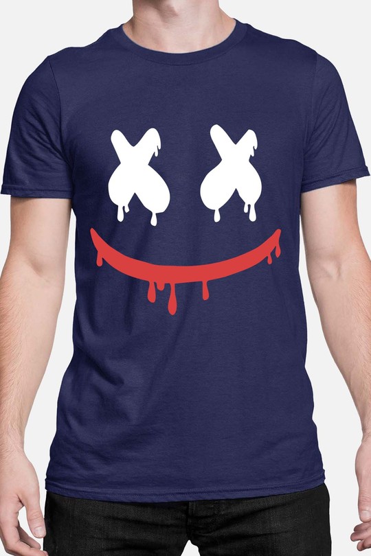 Masque Sombre - Tshirt Homme-MARINE