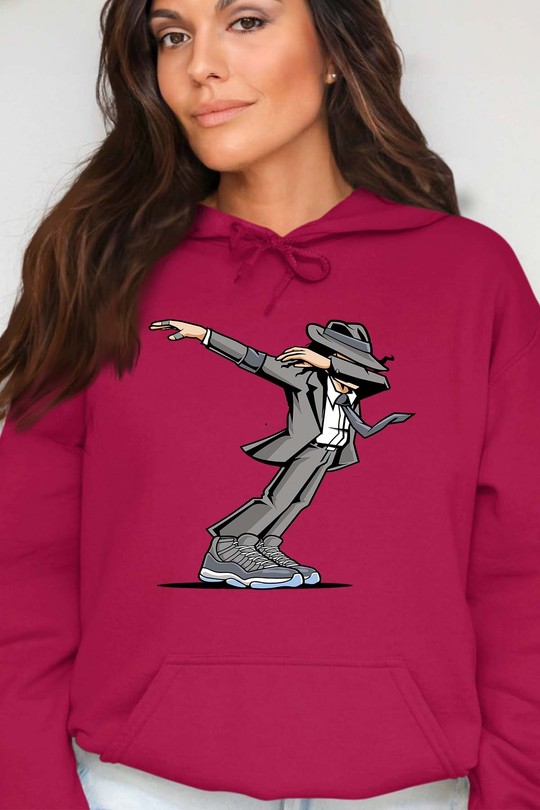 Ombre en Mouvement - Sweat Capuche Femme-BORDEAUX