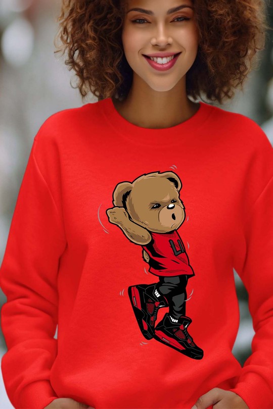 Doux & Dangereux - Sweat Col Rond Femme-ROUGE