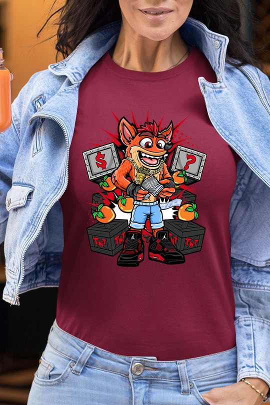 Crash Capital - Tshirt Femme-BORDEAUX