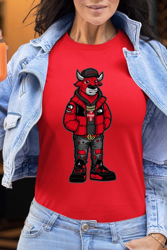 Force Urbaine - Tshirt Femme-ROUGE